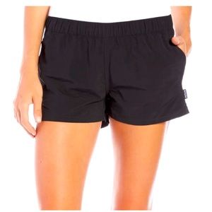 PATAGONIA Barely Baggies Shorts 2" Women's Size Small Black Pockets Swim Travel